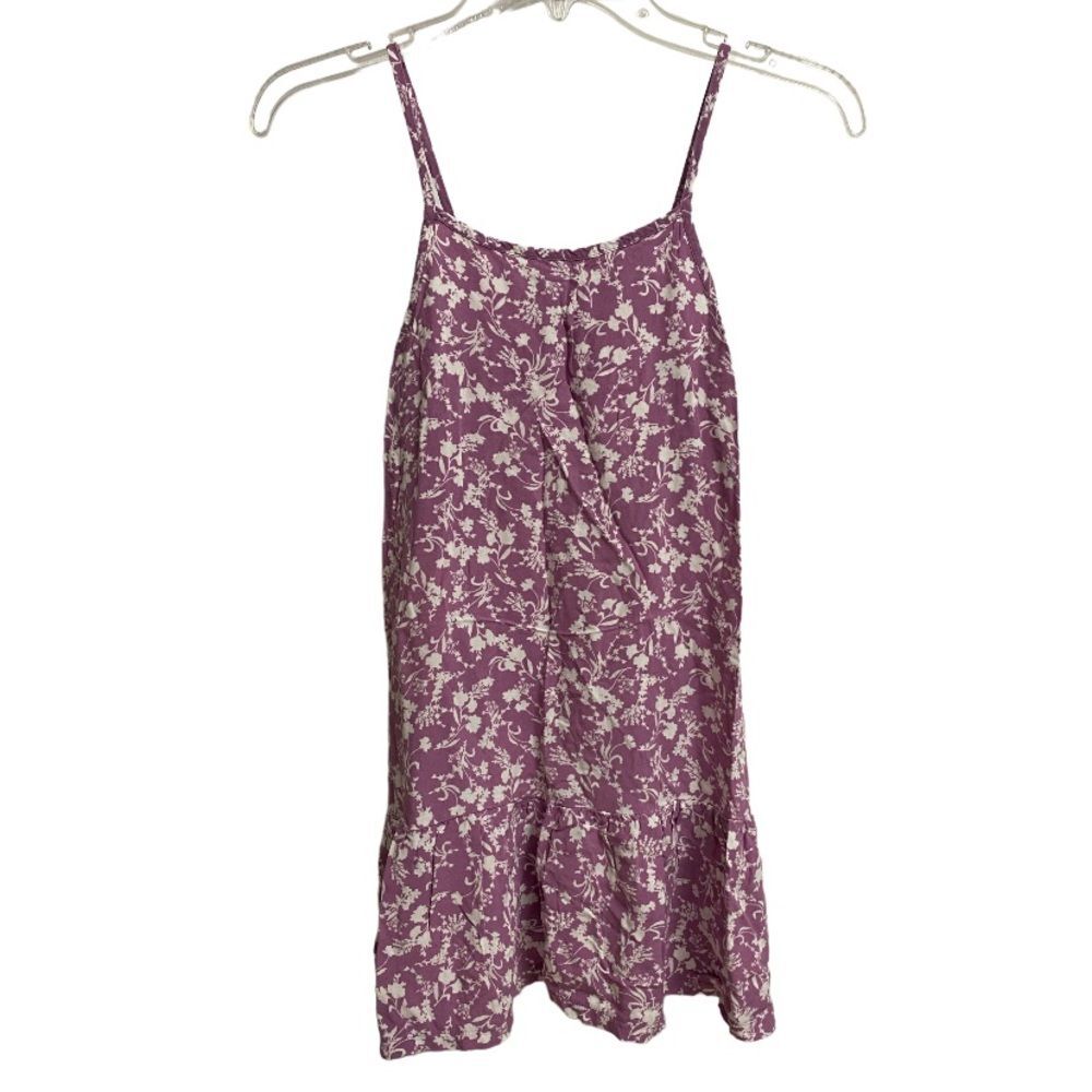 Old Navy Sleeveless Floral Print Dress Girls Size L (10-12) Lavender Soft Fairy